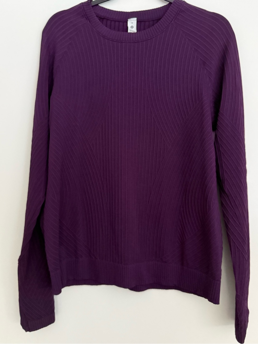 lululemon athletica Ribbed Crewneck Sweater in Deep Purple